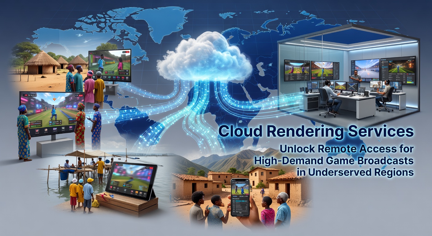 Remote broadcasters using cloud-rendered game streams in low-infrastructure areas
