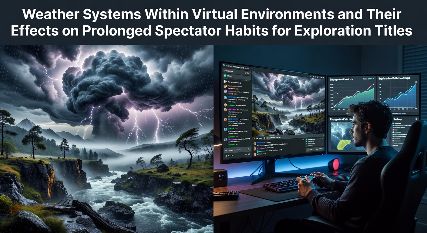 Virtual weather patterns rendered in an expansive exploration game environment showing dynamic cloud formations and atmospheric changes